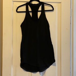 Long black lululemon racer back tank